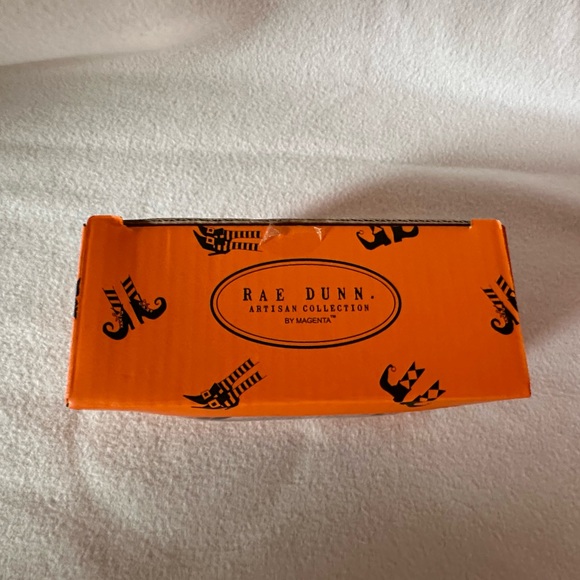 BOO & EEK Rae Dunn salt and pepper caldron BLACK WITH ORANGE LETTERS - Picture 2 of 7